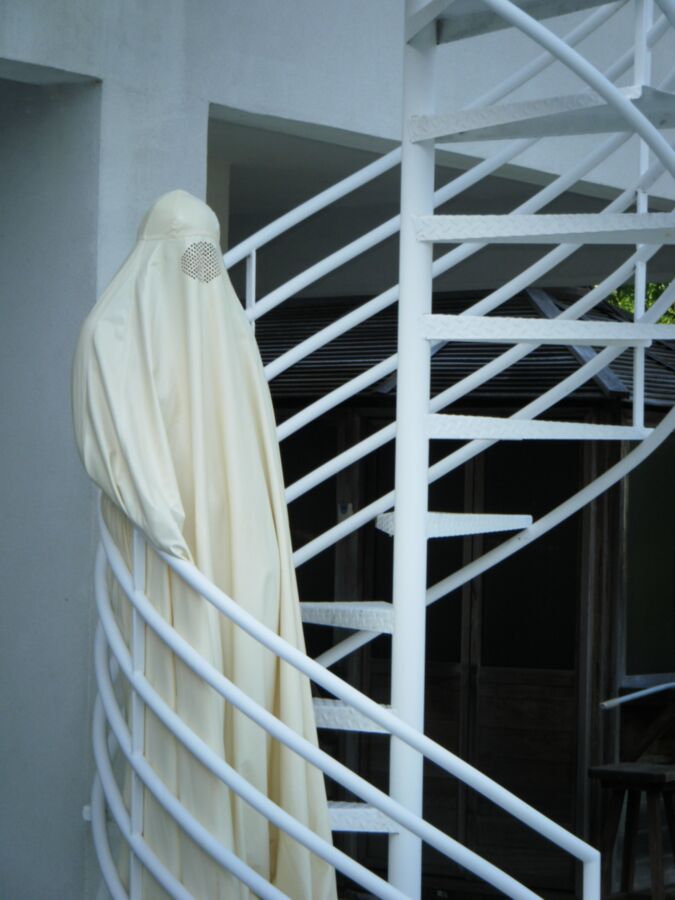 White Latex Burqa 2 of 12 pics