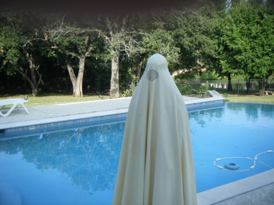 White Latex Burqa 8 of 12 pics