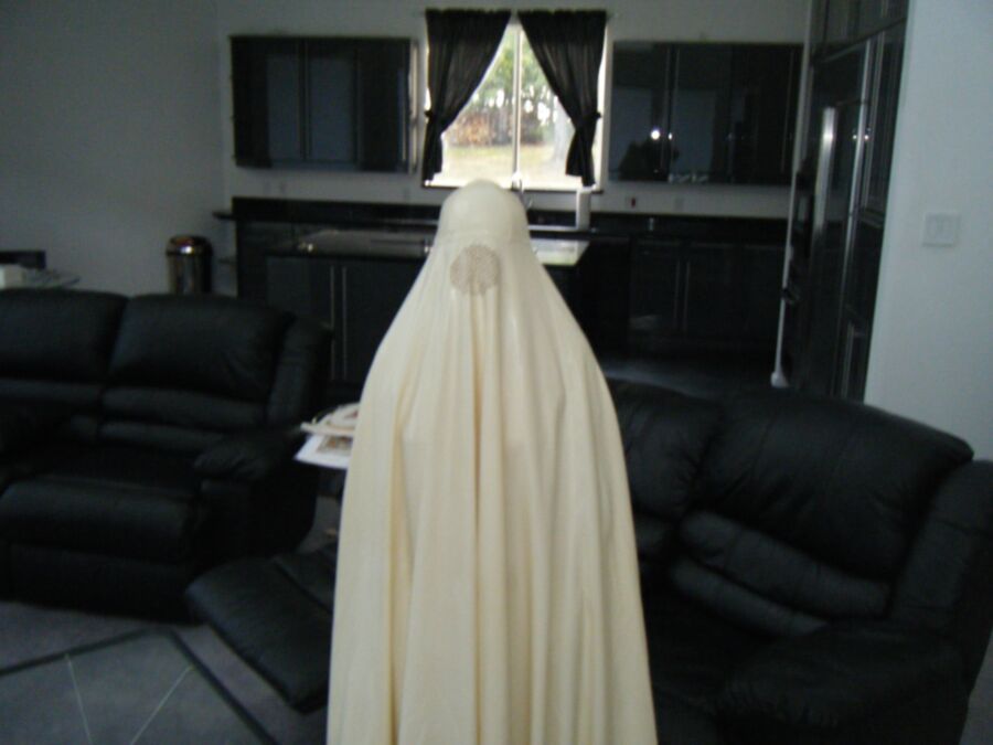 White Latex Burqa 1 of 12 pics