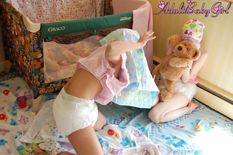 Free porn pics of adultbabies Ivy & Michelle diapered in adult baby clothing & pla 9 of 12 pics