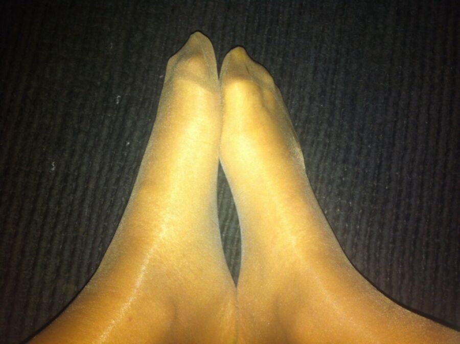 Free porn pics of Girlfriend nylon feet selfshots 2 of 4 pics