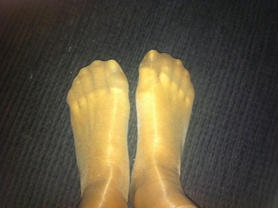 Free porn pics of Girlfriend nylon feet selfshots 1 of 4 pics