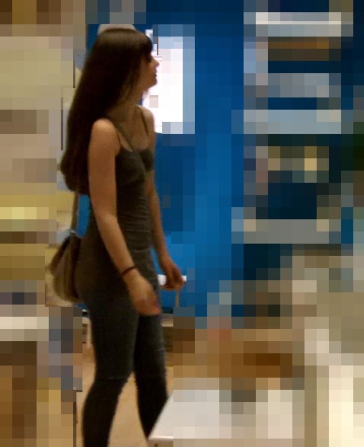 Free porn pics of  Dark hair skinny girl in public 12 of 12 pics