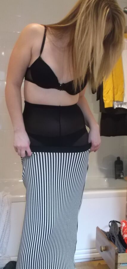 GF dressing in slutty pencil skirt for office - PLS COMMENT 9 of 23 pics