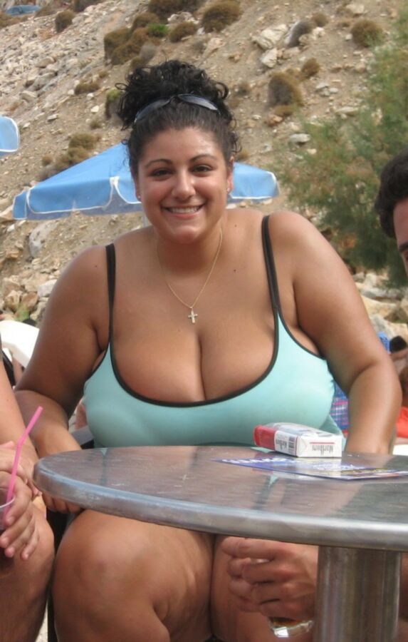 Free porn pics of Massive Fat Greek Cow has gigantic tits cum comment fake 1 of 103 pics